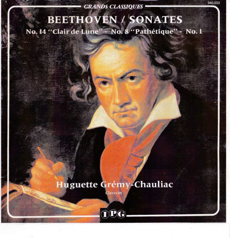 Pochette du vinyle Beethoven / Sonates, Huguette Grémy-Chauliac, clavecin